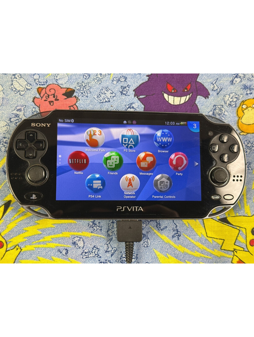 Sony PS Vita PCH-1101 Crystal Black OLED WiFi /3G Model